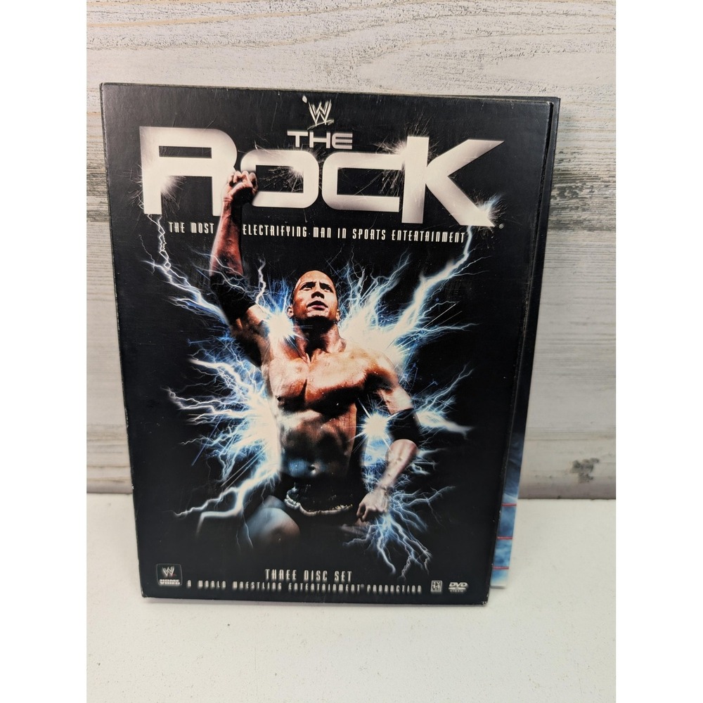 WWE The Rock Video One Size Black Wrestling Most Electrifying Man DVD Set‎